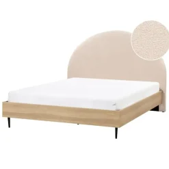 MILLAY - Bed - Beige - 140 x 200 cm - Bouclé