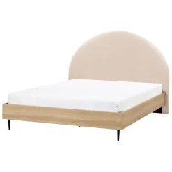 MILLAY - Bed - Beige - 140 x 200 cm - Bouclé