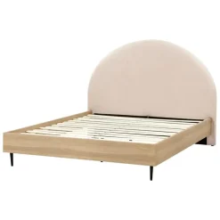 MILLAY - Bed - Beige - 140 x 200 cm - Bouclé