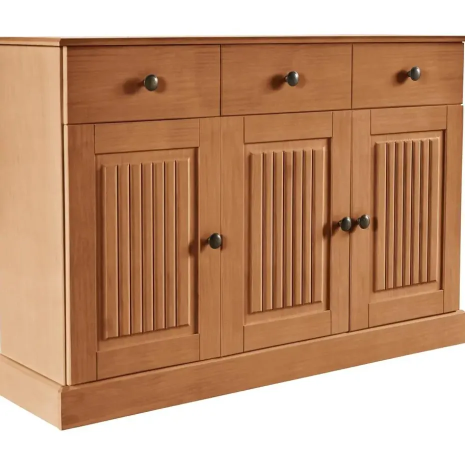 Mille - Dressoir met 3 deuren en 2 lades in natuurlijk grenen