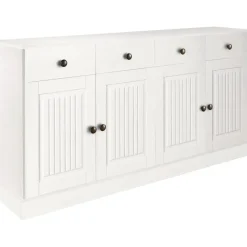 Mille - Dressoir met 4 deuren en 2 laden in wit gelakt grenen