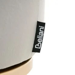 MILRY - Voetenbank - Lichtgrijs - Fluweel