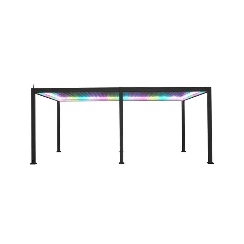 Mirador Deluxe overkapping elektrisch met LED 300 x 600 antraciet