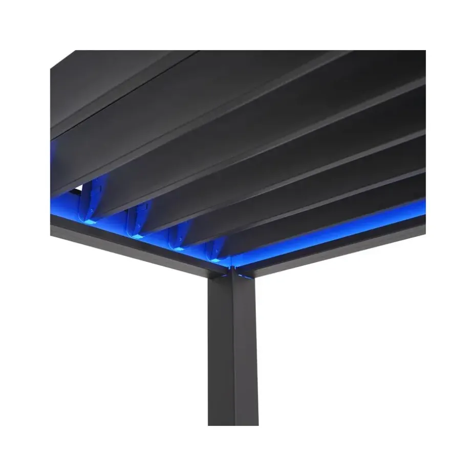 Mirador Deluxe overkapping elektrisch met LED 300 x 600 antraciet