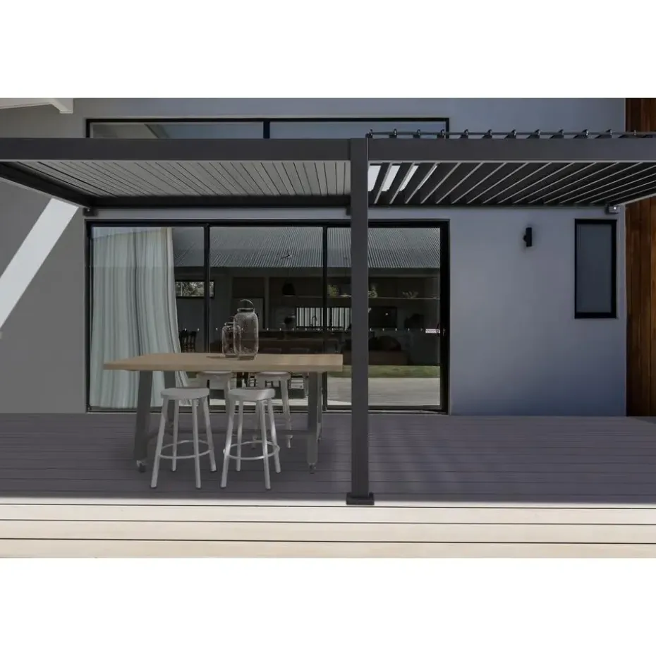 Mirador Deluxe overkapping muur 300 x 530 cm antraciet