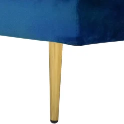 MIRAMAS - Chaise longue - Blauw - Rechterzijde - Fluweel