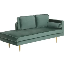 MIRAMAS - Chaise longue - Groen - Rechterzijde - Fluweel