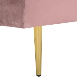 MIRAMAS - Chaise longue - Roze - Linkerzijde - Fluweel