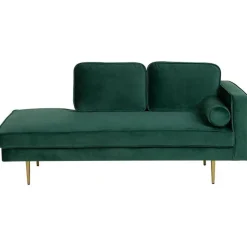 MIRAMAS - Chaise longue - Smaragdgroen - Rechterzijde - Fluweel