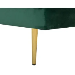 MIRAMAS - Chaise longue - Smaragdgroen - Linkerzijde - Fluweel