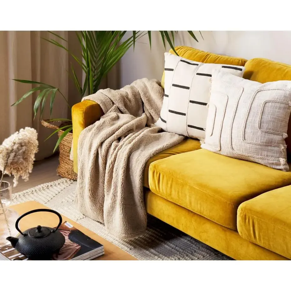 MIRGE - Plaid - Beige - 125 x 150 cm - Polyester