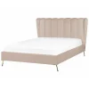 MIRIBEL - Tweepersoonsbed - Taupe - 140x200 - Fluweel