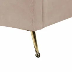 MIRIBEL - Tweepersoonsbed - Taupe - 140x200 - Fluweel