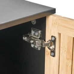 MISCANTI - Badkamerkast - Lichtbruin/Zwart - 30 x 90 cm - Bamboehout