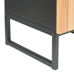 MISCANTI - Badkamerkast - Lichtbruin/Zwart - 30 x 90 cm - Bamboehout