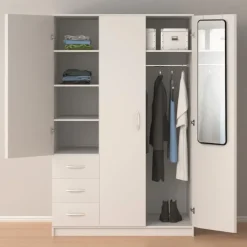 MISOU Deurspiegel Wandspiegel Passpiegel Ovaal Zwart 120x30cm Metaal