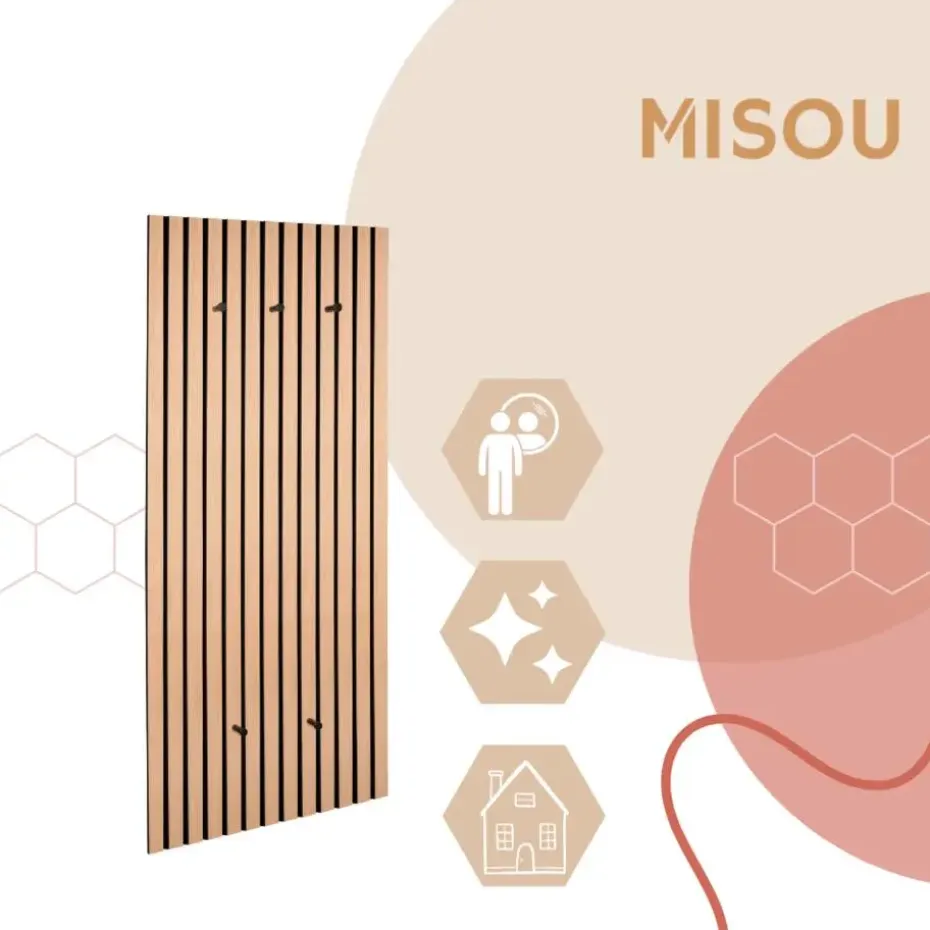 MISOU Kapstok 5 haken Grace - Bruin