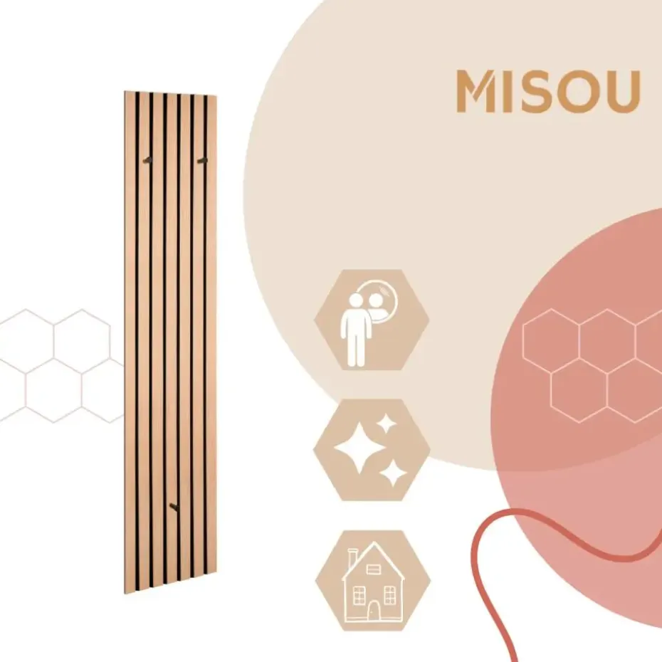 MISOU Kapstok 3 haken Grace - Bruin