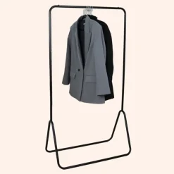 MISOU Kledingrek Metaal Industrieel Zwart 80x44x145cm