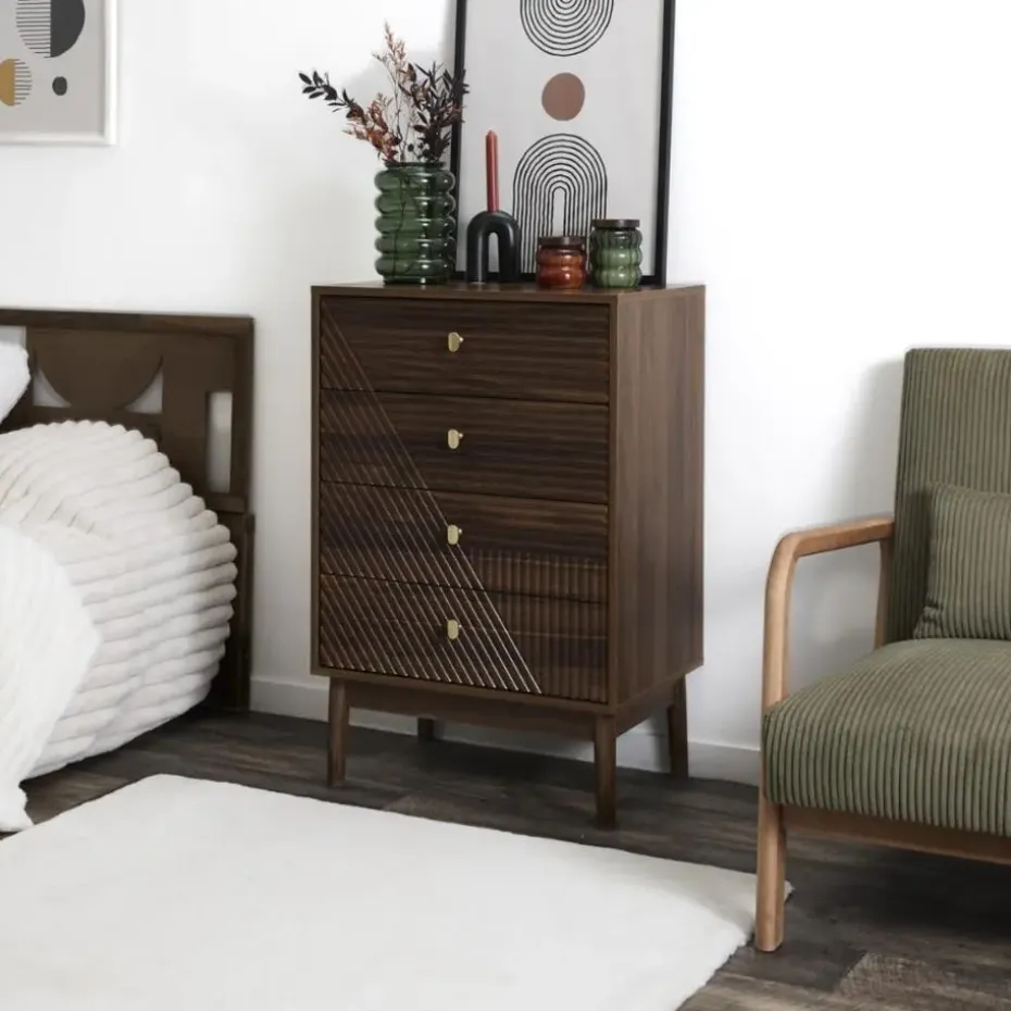 MISOU Ladekast 4 lades Tiffany - Bruin