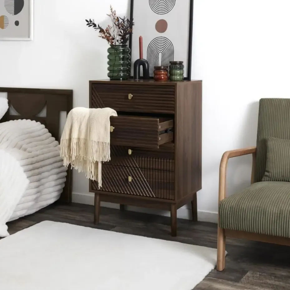 MISOU Ladekast 4 lades Tiffany - Bruin