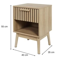 MISOU Nachtkastje Klaus - Bruin