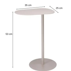 MISOU Organische Bijzettafel op Voet - Beige