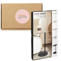 MISOU Organische Bijzettafel op Voet - Beige
