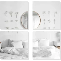 MISOU Plakspiegel Zelfklevende Spiegel Vierkant Set van 4 40x40cm