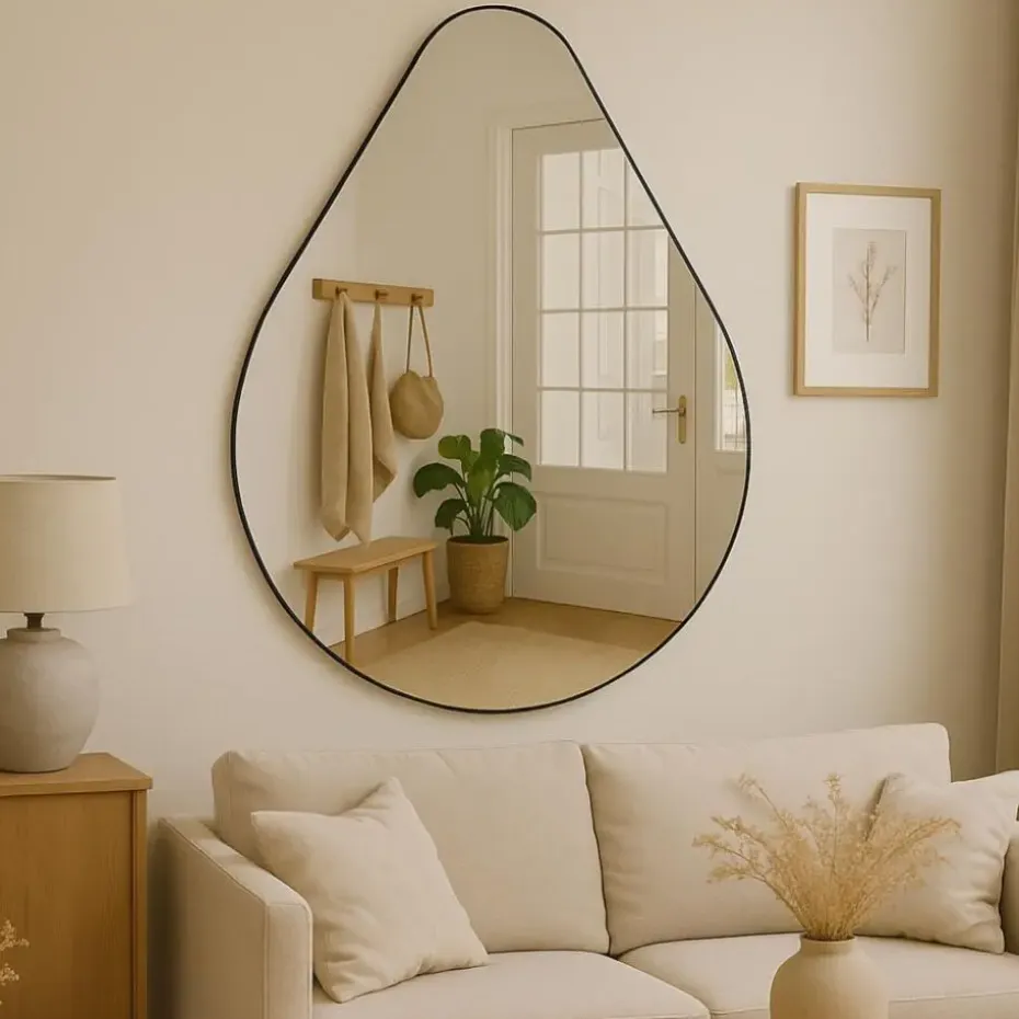 MISOU Spiegel Druppel Design Britta - Zwart