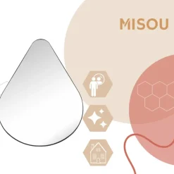 MISOU Spiegel Druppel Design Britta - Zwart