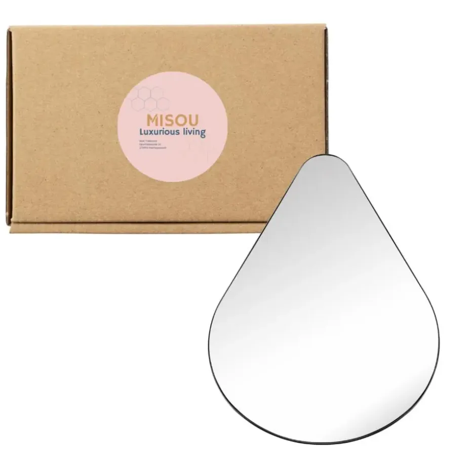 MISOU Spiegel Druppel Design Britta - Zwart