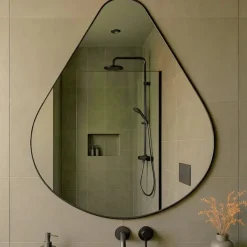 MISOU Spiegel Druppel Design Britta - Zwart