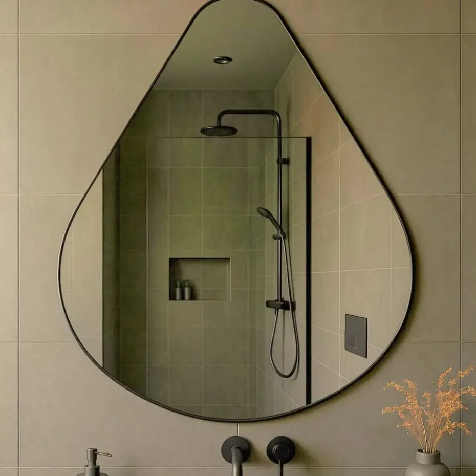 MISOU Spiegel Druppel Design Britta - Zwart