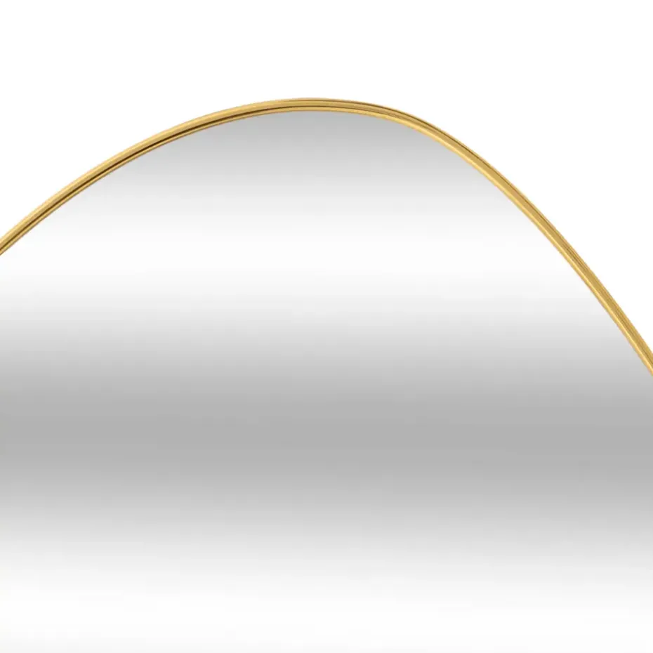 MISOU Spiegel Goud Wandspiegel Ovaal Wanddecoratie Badkamerspiegel 60x40cm