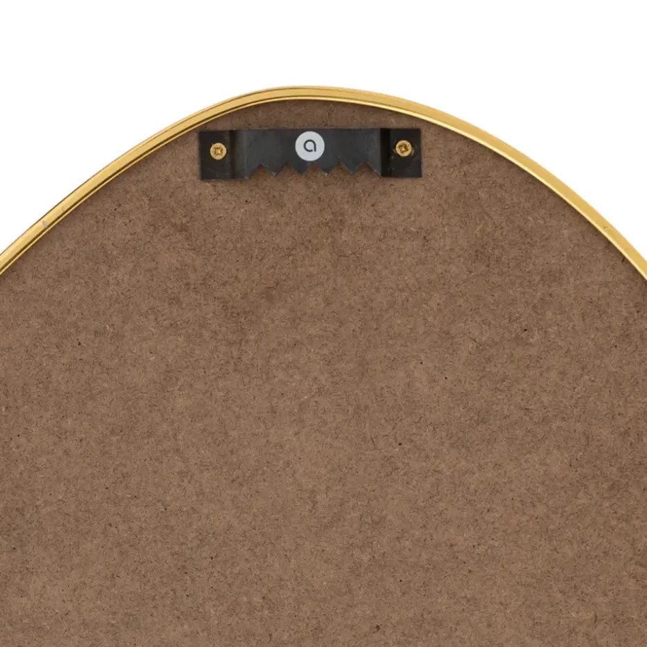 MISOU Spiegel Goud Wandspiegel Ovaal Wanddecoratie Badkamerspiegel 60x40cm