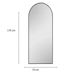 MISOU Spiegel Halfrond Julia - Zwart