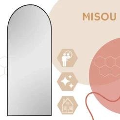 MISOU Spiegel Halfrond Julia - Zwart