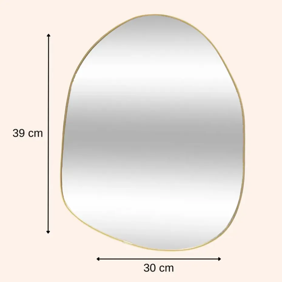 MISOU Spiegel Organische Vorm Goud 30x39cm