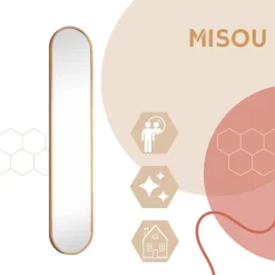 MISOU Spiegel Ovaal Moni - Goud