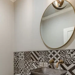 MISOU Spiegel Rond Goud Glas Wandspiegel Diameter 55cm Accessoires