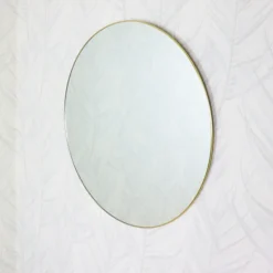 MISOU Spiegel Rond Goud Glas Wandspiegel Diameter 55cm Accessoires