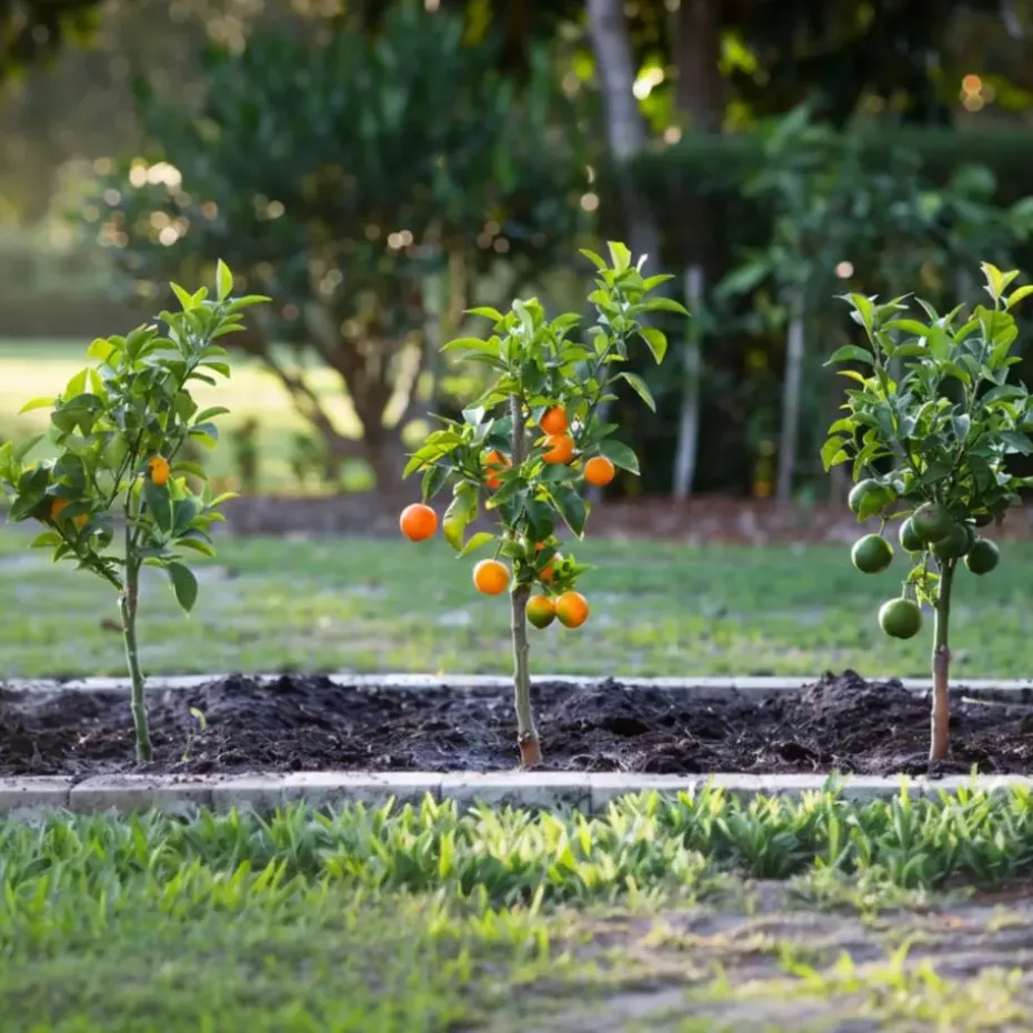 Mix fruitbomen - Set van 3 - Citrus limon - Hoogte 25-40cm - ⌀9cm