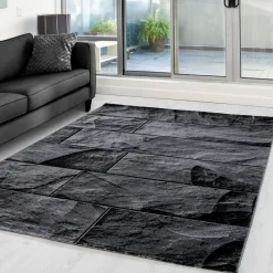 Modern Design Vloerkleed Parma - Zwart/Grijs - Laagpolig 120x170 cm