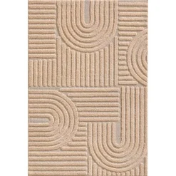 Modern Japandi Vloerkleed - Roze - Boho Scandinavisch - 200x290 cm Laagpolig