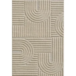 Modern Japandi Vloerkleed - Beige - Boho Scandinavisch - 160x230 cm Laagpolig