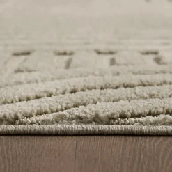 Modern Japandi Vloerkleed - Beige - Boho Scandinavisch - 140x200 cm Laagpolig