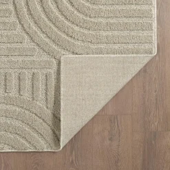 Modern Japandi Vloerkleed - Beige - Boho Scandinavisch - 140x200 cm Laagpolig