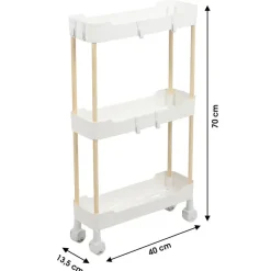 Modern Spirit Keuken/badkamer trolley - 3 laags - 40 x 70 cm
