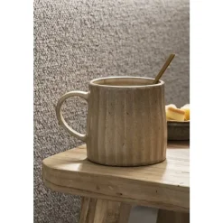 Mok met oor Mila - beige - stoneware - 340 ml